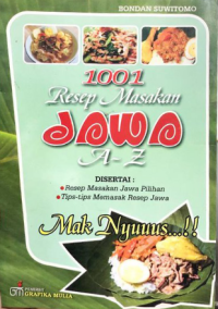 Image of 1001 Resep Masakan Jowo A-Z